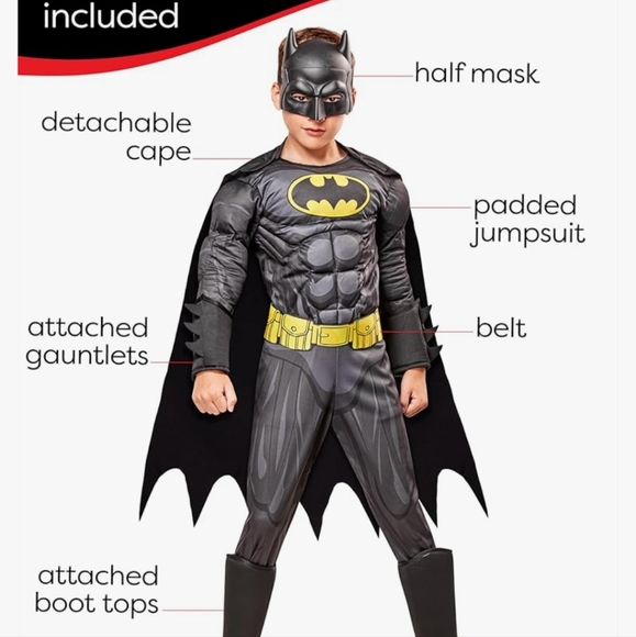 Rubies DC Batman Costume Small - Picture 5 of 9